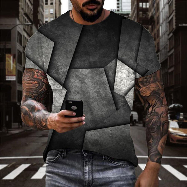 
Black irregular 3D texture shirt special texture Casual different men art costume Casual
                
