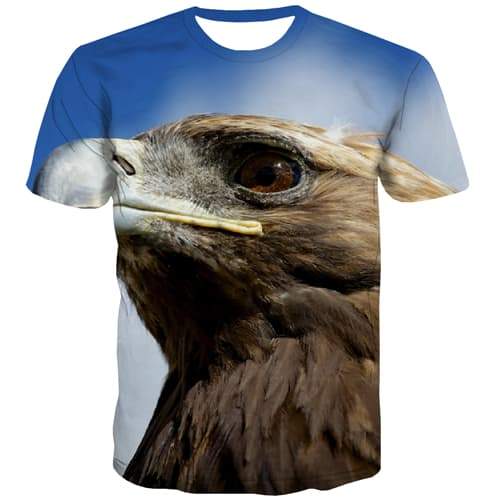 Eagle T-shirt Men Animal T shirts Funny Hip Hop Tshirt Anime Harajuku T-shirts Graphic Street Tshirts Novelty Short Sleeve - KYKU