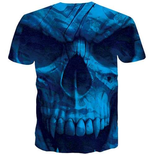 
Skull T shirts Men Casual T-shirts Graphic Hip hop T shirts Funny Graphic Tshirts Cool Blue Tshirts Casual Short Sleeve - KYKU
                