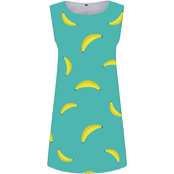 Banana Dress Women Fruit Tank Green Beach Womens Clothing VintageBanana Fruit Green undefined