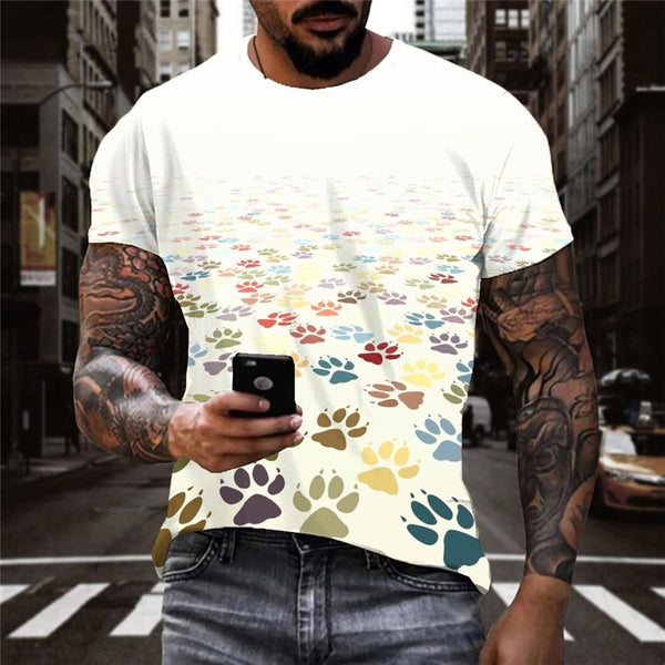 
dog paw print shirts Casual shirt 3D Puppy Cute Pets men Cool art costume big Smart dogs
                