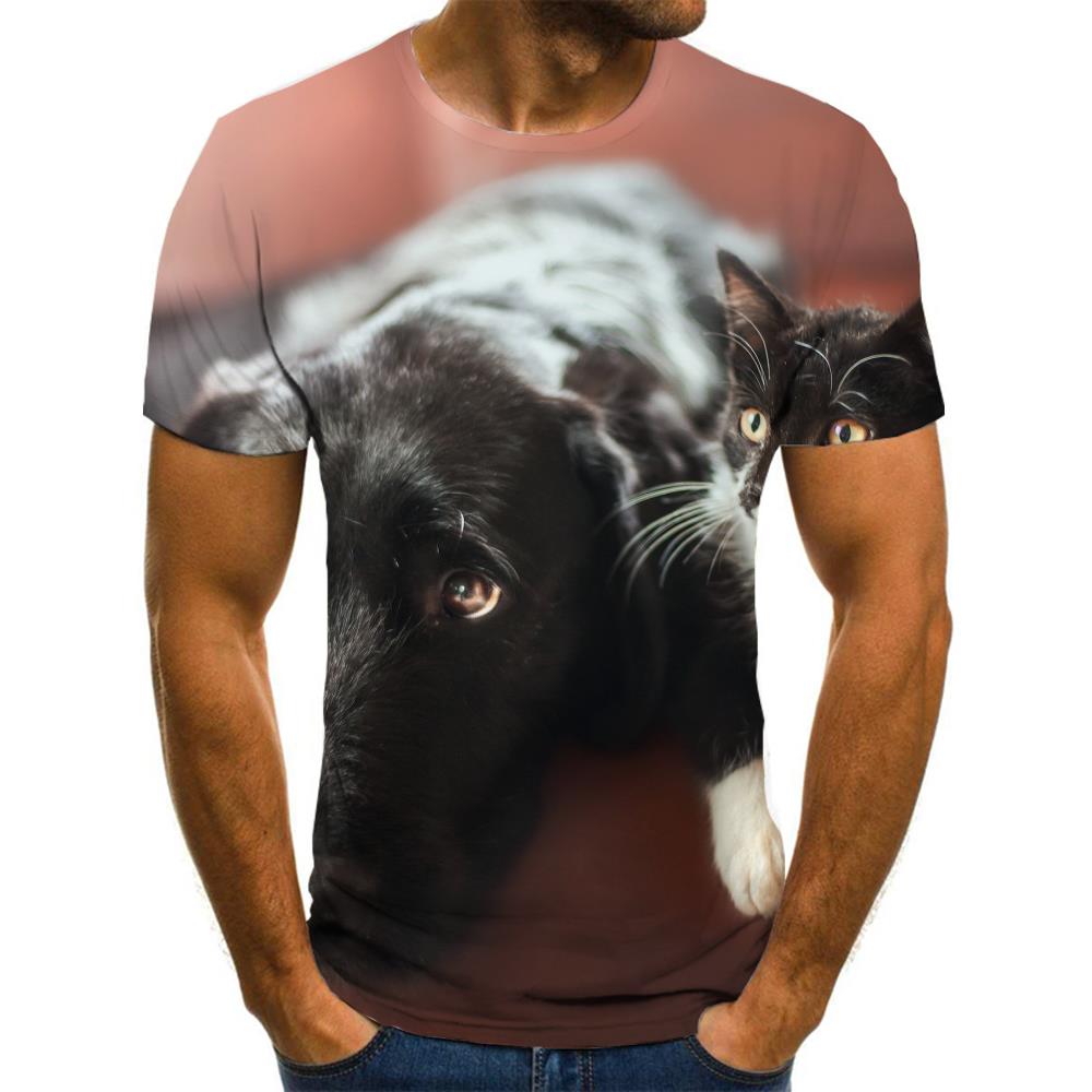 shirt animaldocile pets Funny 3D t shirtCool art costume men cat and dog