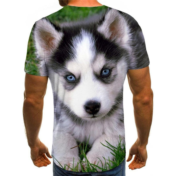 
shirt Husky dog clothing Puppy Cute Pets big Smart Husky dogs Casual men art costume
                