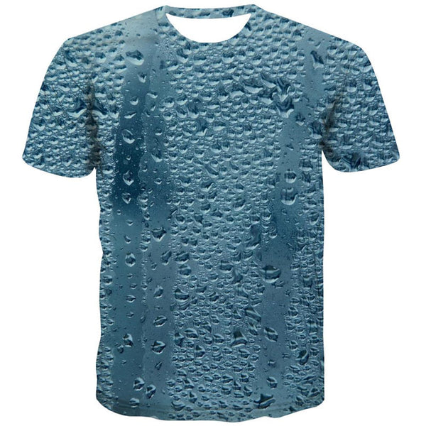 
Water droplet pattern on glass tshirt shirt tee special texture Cool art costume man different
                
