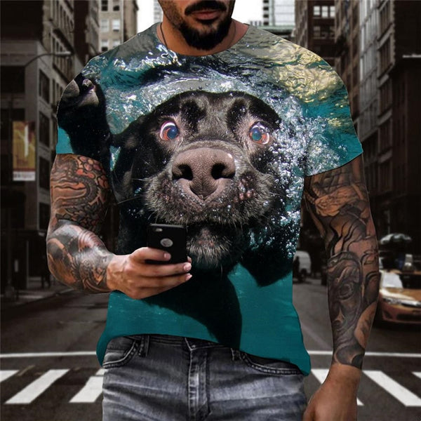 
dog tshirts Puppy Cute animal shirt tee male big Smart dogs Casual art costume
                