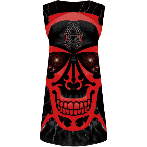 
Skull Dress Women Lightning Korean Style Space 3d Print Graffiti Tank Punk Office Womens Clothing Casual
                