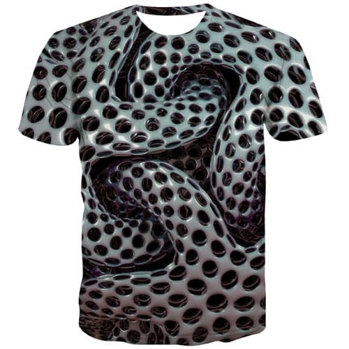 Psychedelic T shirts Men Snake Tshirt Anime Metal Tshirts Cool Dizziness Tshirts Novelty Gothic T-shirts Graphic Short Sleeve - KYKU