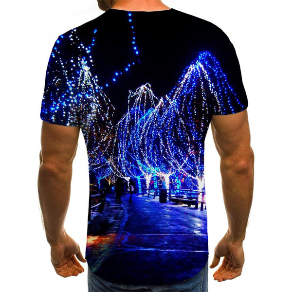
street lighting t shirts festival tee top Cool men Christmas art costume
                