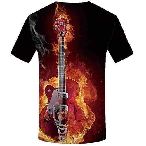 
Flame T-shirt Men Music Tshirt Anime Guitar T shirts Funny Metal T-shirts Graphic Gothic Tshirts Casual Short Sleeve summer Mens - KYKU
                