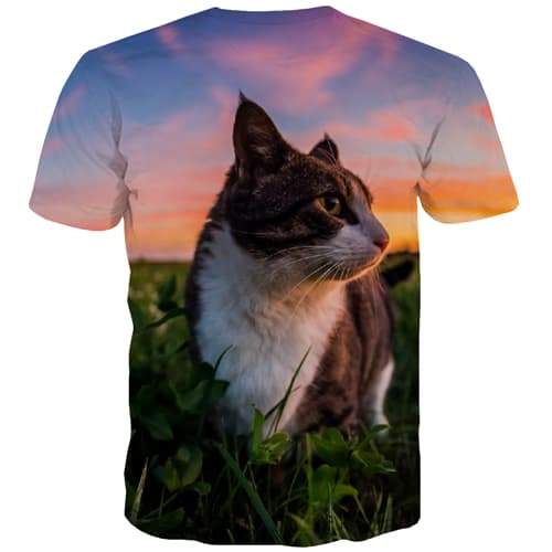 
Cat T-shirt Men Animal Tshirt Anime Lovely T-shirts Graphic Pink Clouds Tshirts Cool Harajuku T-shirts 3d Short Sleeve Fashion - KYKU
                