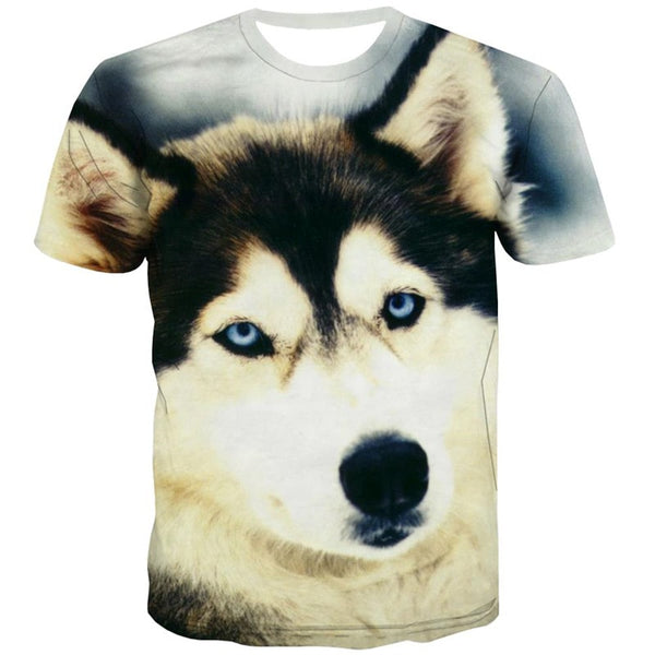 
Husky dog shirt Cool Puppy Cute Pets Casual art costume big Smart Husky dogs men
                
