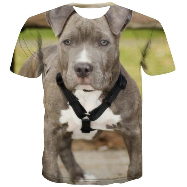 
Bulldog dog tshirt Puppy Cute animal top tee big Smart dogs male Cool art costume
                