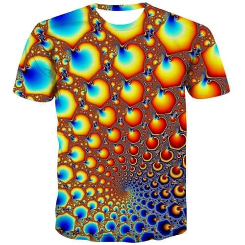 Psychedelic T-shirt Men Dizziness Tshirt Anime Galaxy T-shirts Graphic Rock Tshirts Casual Gothic T shirts Funny Short Sleeve - KYKU