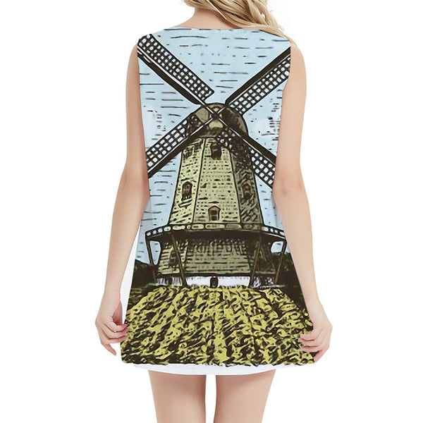 
Windmill Dress Women Geometric Boho Netherlands Party Mechanical Beach Vintage Ladies Dresses Womens Clothing Tassel
                