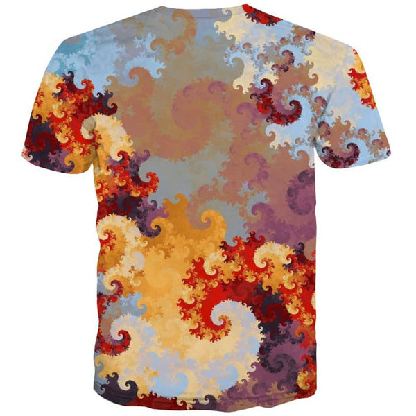 
t shirt abstract  personality Hip hop tshirt 3D  fun geometric colorful art art costume man Casual
                