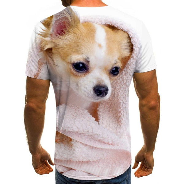 
shirts dog Puppy Cute animal Casual shirt 3D male Casual big Smart dogs art costume
                