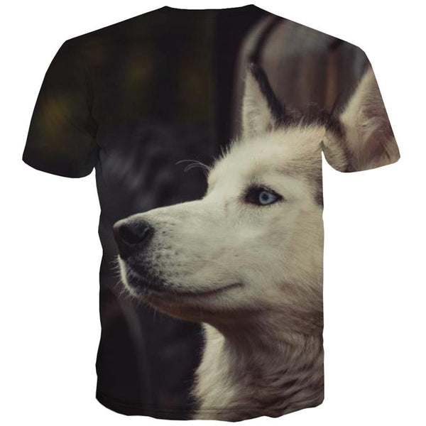 
Husky dog t shirts Novelty 3D shirt Puppy Cute Pets art costume big Smart Husky dogs Casual men
                