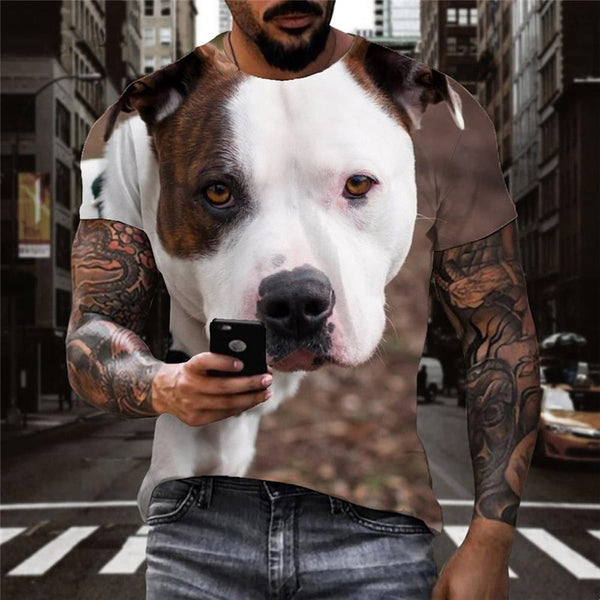 
tshirt dog clothing Puppy Cute animal Cool male big Smart dogs art costume
                