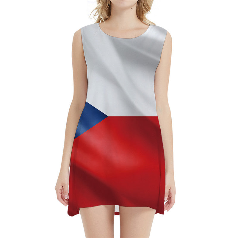 Maple Leaf Dress Women Canada Sundress Harajuku Ladies Dresses Gothic Office Womens Clothing Elegant