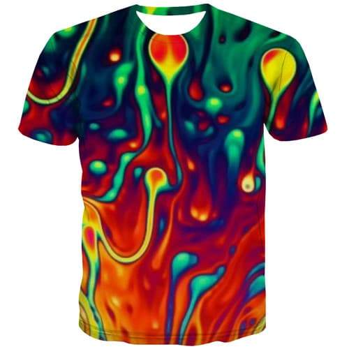 Graffiti T shirts Men Psychedelic T-shirts 3d Abstract T shirts Funny Colorful Tshirts Novelty Gothic T-shirts Graphic - KYKU