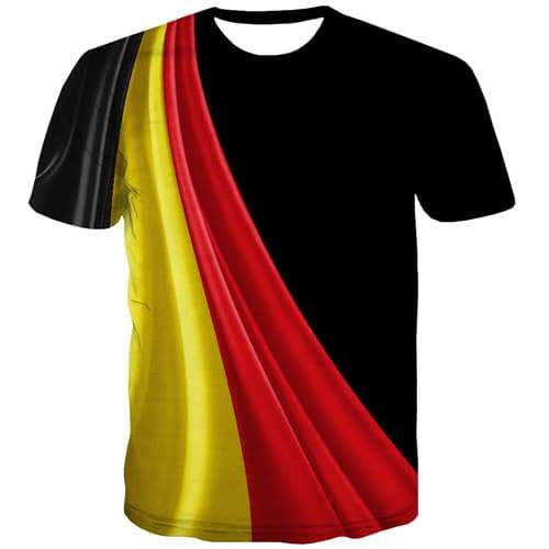 Graffiti T shirts Men Germany T-shirts Graphic German Flag Tshirts Novelty Harajuku Tshirt Printed Art Tshirts Casual - KYKU