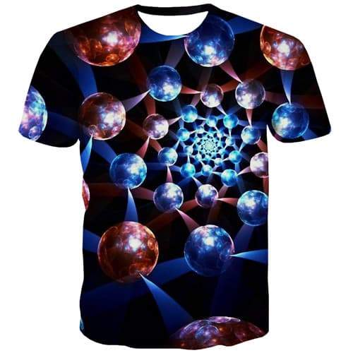 Galaxy T shirts Men Psychedelic Tshirts Cool Dizziness Tshirts Novelty Black Tshirt Anime Gothic T shirts Funny Short Sleeve - KYKU