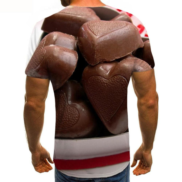 
Love T shirt Men Food Tshirts Casual Chocolate Shirt Print Party Tshirt Printed
                