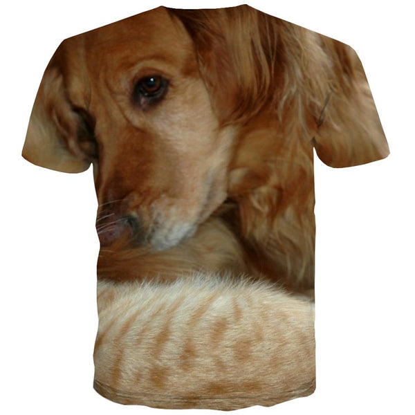 
animal shirtCool docile petsCasual art costume cat and dog men
                