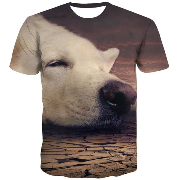 
dog tshirt Cool Puppy Cute animal big Smart dogs men's Casual art costume
                