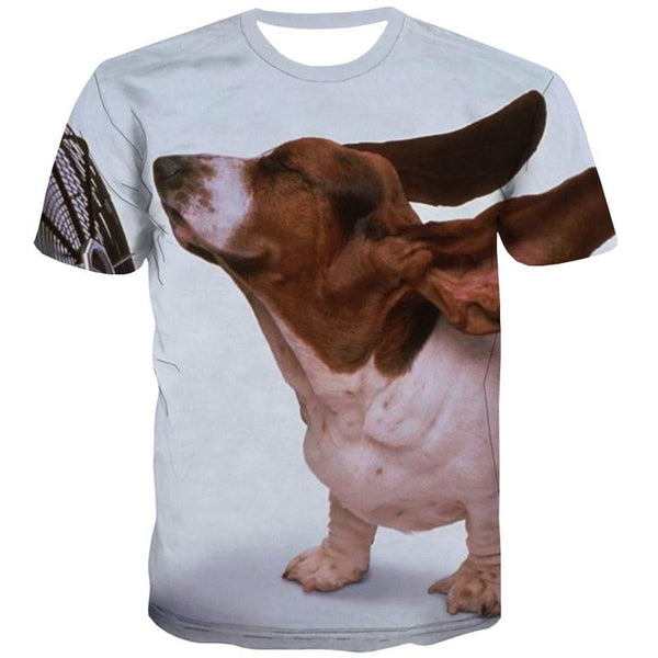 
shirts dog tee top Puppy Cute animal art costume Cool male big Smart dogs
                
