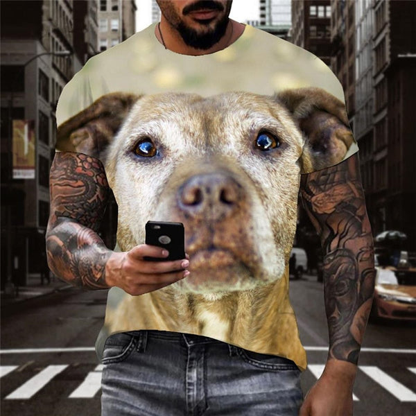 
tshirts dog Puppy Cute animal Print clothes men's big Smart dogs art costume Cool
                