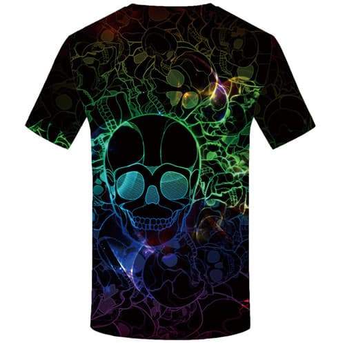 
Rainbow T-shirt Men Skull T-shirts Graphic Punk Rock Tshirts Cool Skeleton T-shirts 3d Black Tshirt Anime Short Sleeve Punk Rock - KYKU
                