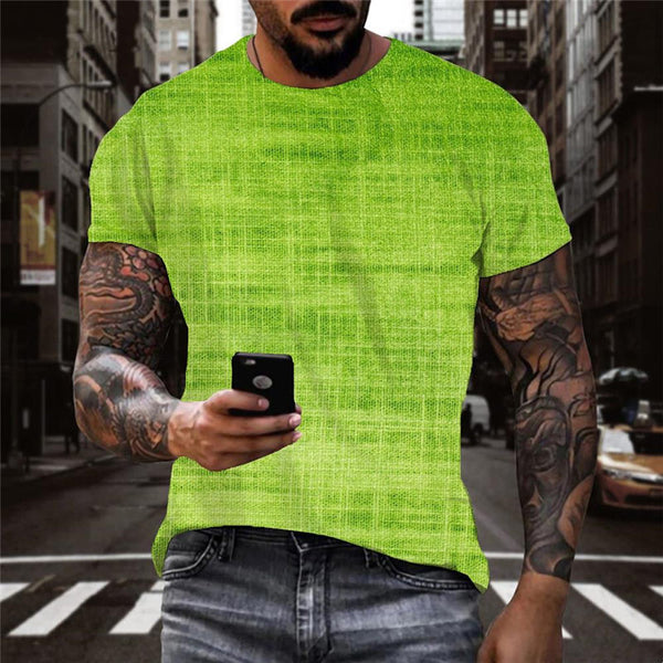 
Light green linen texture shirt special texture 3D tshirt art costume Casual different men
                
