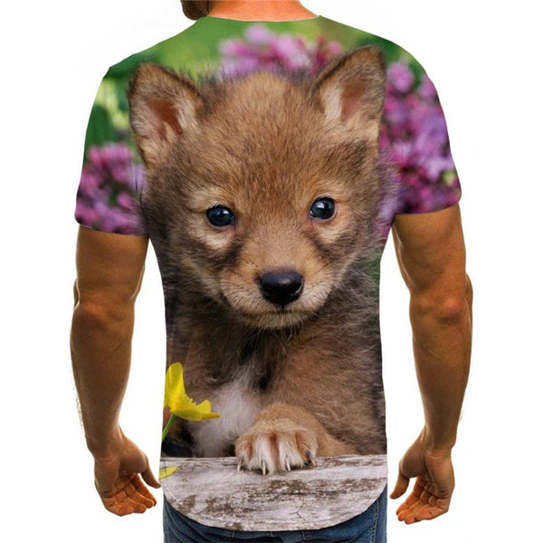 
dog shirts Casual shirt 3D Puppy Cute animal male Casual art costume big Smart dogs
                