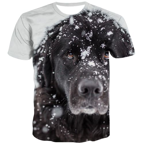 Animal T shirts Men Bear Tshirts Cool Snow Shirt Print Funny T shirts Funny Harajuku Tshirts Casual Short Sleeve Fashion - KYKU