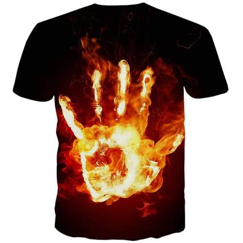 
Flame T-shirt Men Hand Tshirt Anime Black Tshirts Casual Fire Tshirts Cool Gothic Tshirts Novelty Short Sleeve Punk Rock Unisex - KYKU
                