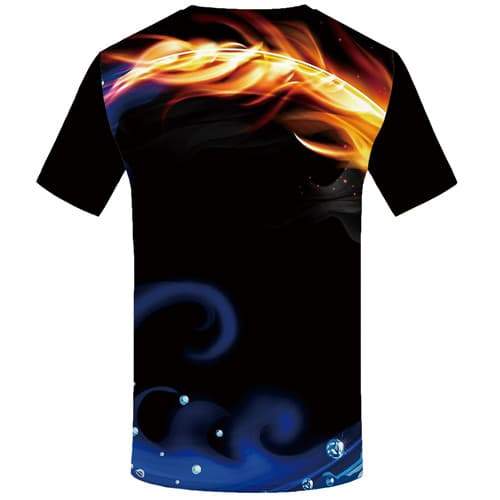 
Yinyang T-shirt Men Flame T-shirts Graphic Black T shirts Funny Water Tshirts Novelty Gothic Tshirt Printed Short Sleeve Hip hop - KYKU
                