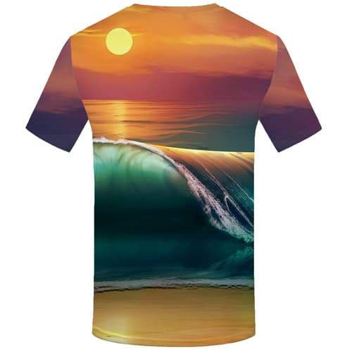 
Wave T-shirt Men Moon Tshirt Printed Ocean T shirts Funny Harajuku Tshirts Novelty Colorful Tshirts Casual Short Sleeve T shirts - KYKU
                