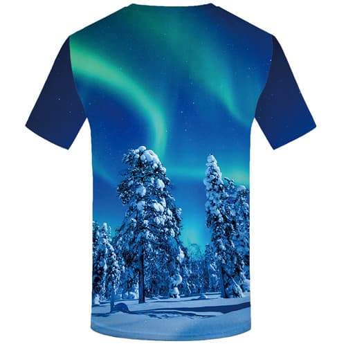 
Northern Lights T shirts Men Forest Tshirts Novelty Russia Tshirt Printed Aurora Tshirts Casual Harajuku T-shirts Graphic - KYKU
                