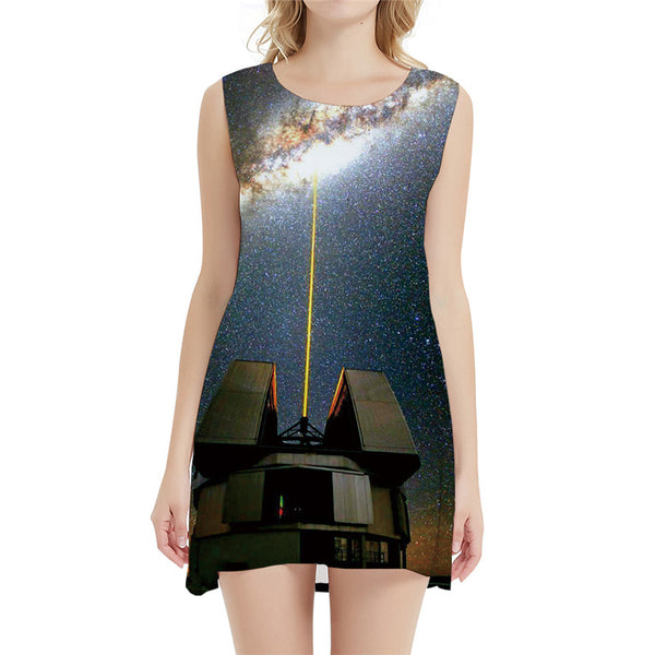 Galaxy Dress Women Nebula Sexy Lightning Sundress Gray Vestido Sexy Vortex Office Womens Clothing Summer