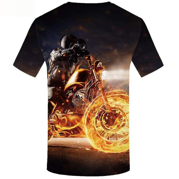 
Flame T-shirt Men Character Tshirts Cool Motorcycle Tshirt Printed Short Sleeve - KYKU
                
