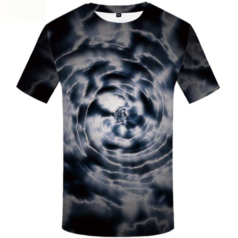 Galaxy Space T shirts Men Dizziness Shirt Print Psychedelic Tshirts Casual - KYKU