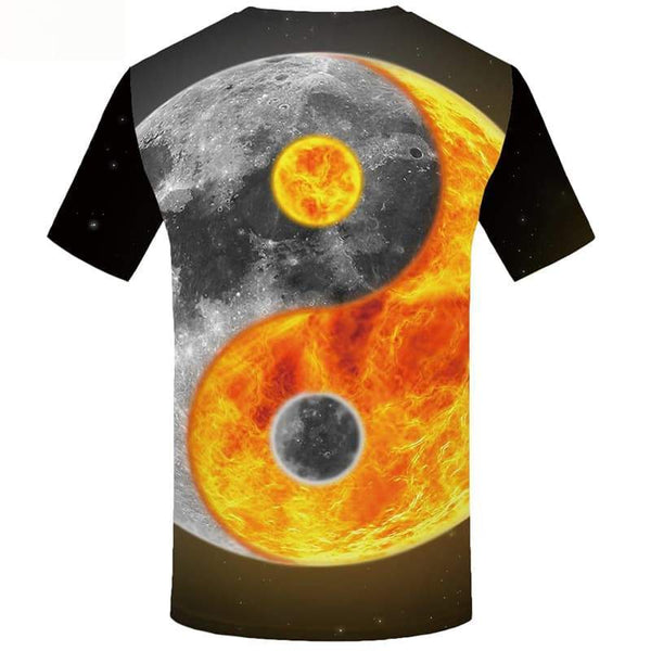 
Galaxy Space T shirts Men Yinyang Tshirts Novelty Moon Tshirt Anime Short Sleeve - KYKU
                