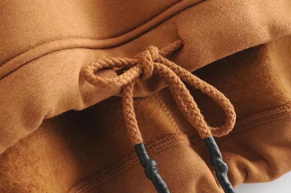 
hoodies women harajuku cotton hoodies solid patchwork pockets regular oversize sweatshirt plus size tops - KYKU
                