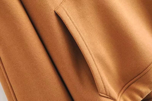 
hoodies women harajuku cotton hoodies solid patchwork pockets regular oversize sweatshirt plus size tops - KYKU
                